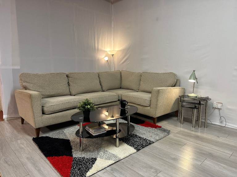 #218 Next Beige/Neutral Corner Sofa - Excellent Condition – Delivery Available