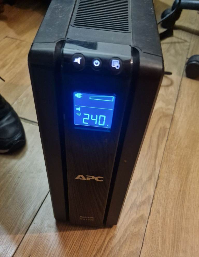 APC Back-UPS Pro 1500 uninterruptible power supply (UPS). 