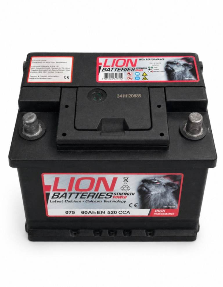 Lion 075 12V 60Ah 520 CCA Car Battery Used Vehicle Starter Battery Collection Only