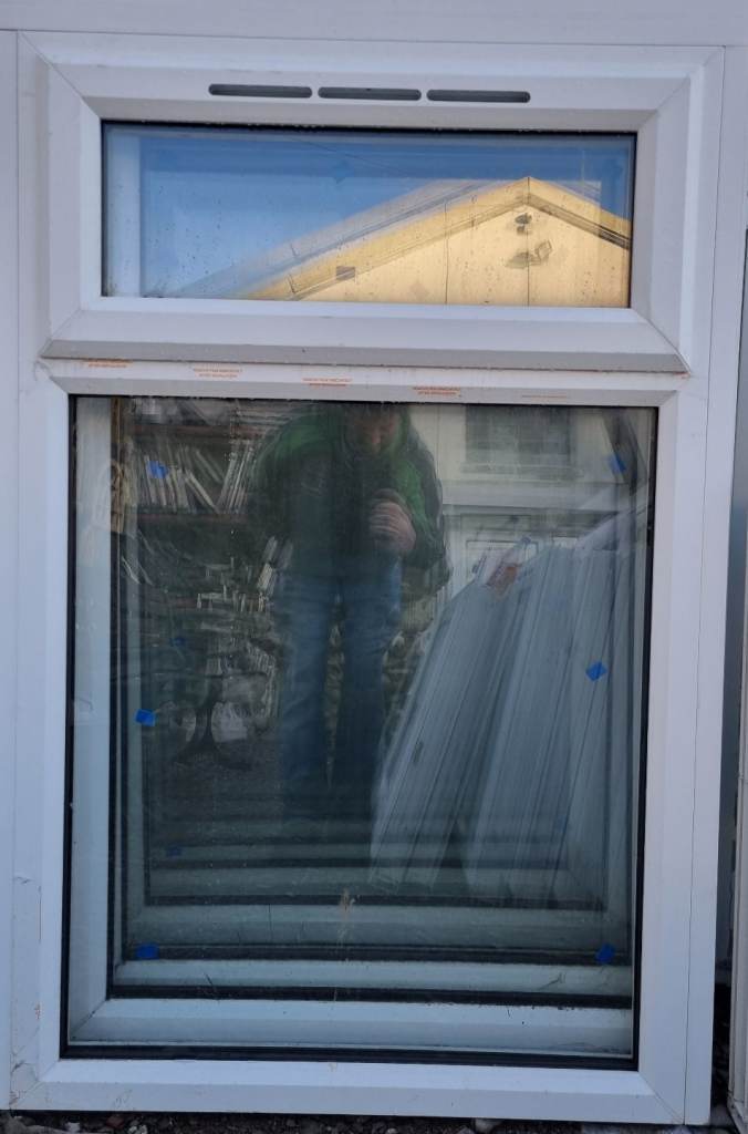 New UPVC Double Glazed White Window 815mm W x 1275mm H #98