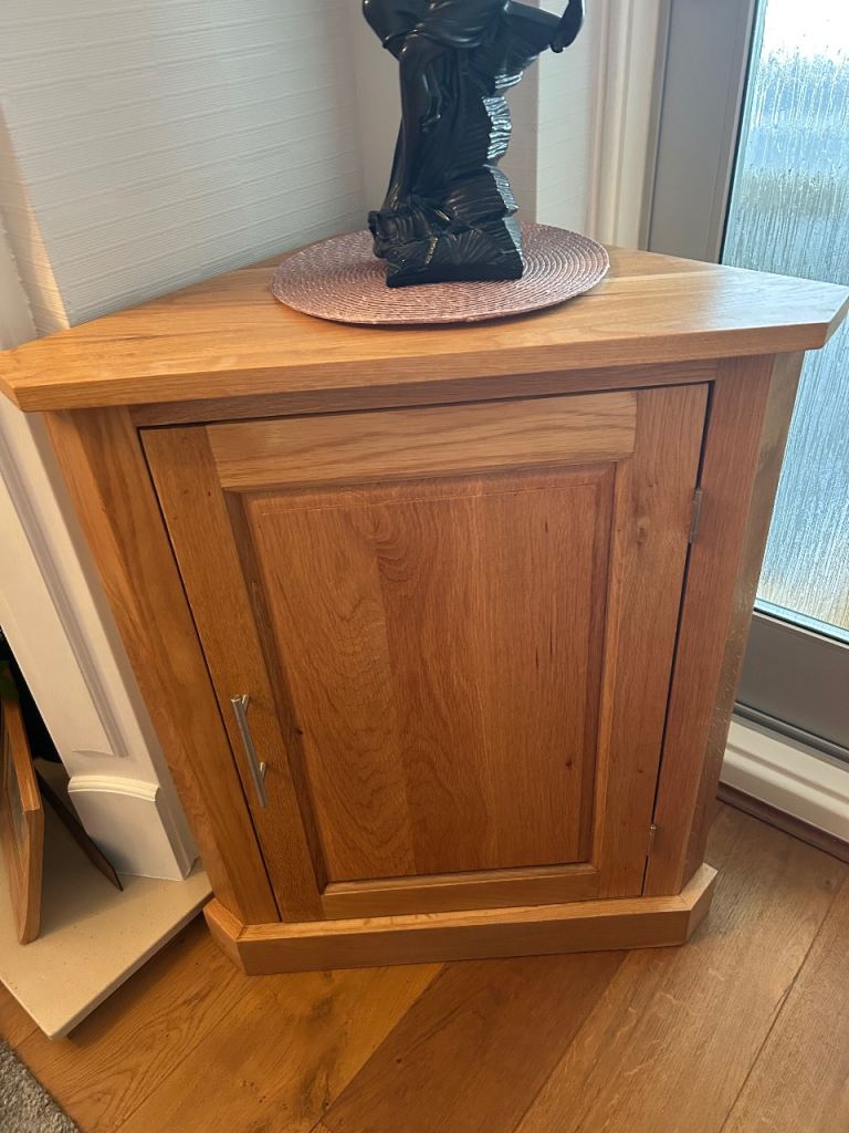 Solid Oak Corner Unit