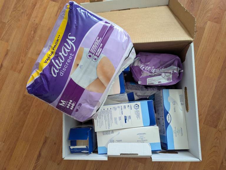 Pending collection Free Lots of unused  Incontinence pads and Pants - Medium, New