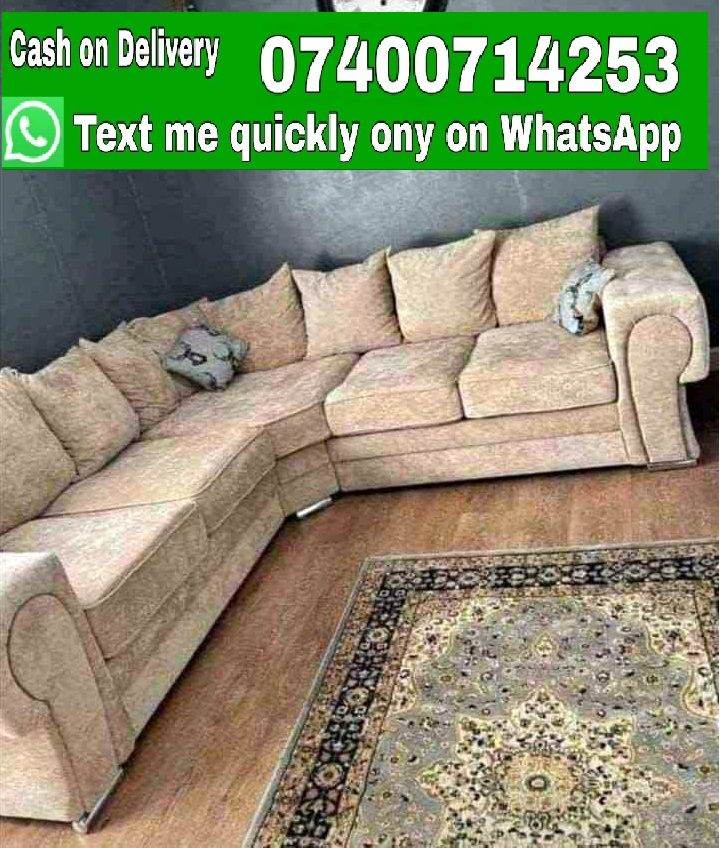 📢 Brand New Modern & Stylish 3+2 Seater & Chenille Corner Sofa Set Suit ...