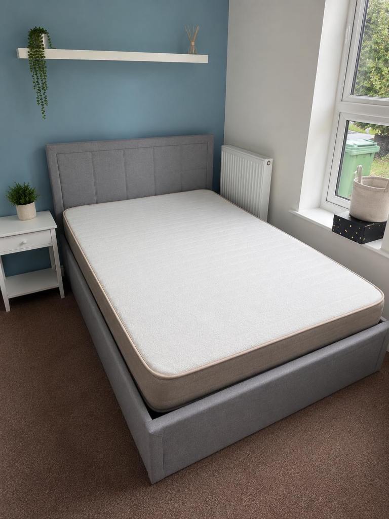 Small Double Ottoman Bed with Mattress 