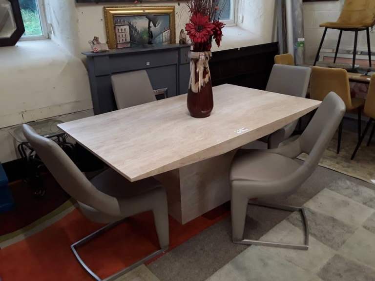Beige marble dining table ONLY Low Cost Moves 2nd Hand Items STALYBRIDGE SK15 3DN