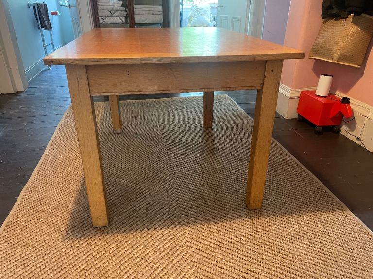 Oak mid century modern table