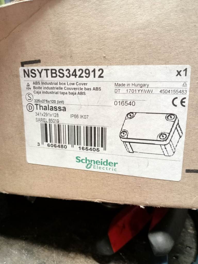 Schneider Electric NSYTBS342912 Thalassa ABS Industrial Box Low Cover