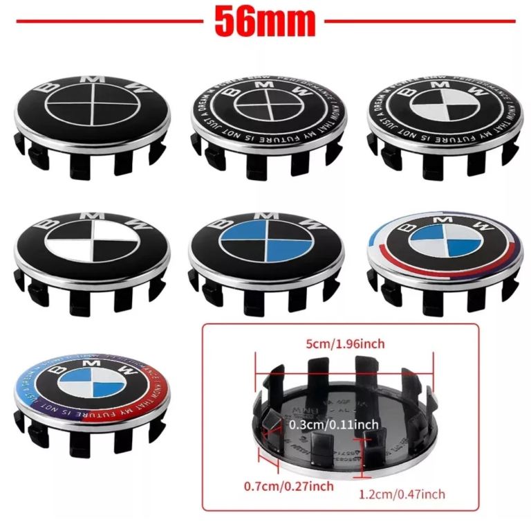 Bmw 56mm alloy wheel 4Pcs 56mm 60mm 68mm Wheel Rim Cover alloy Emblem 1 2 3 4 5 6 7 IX