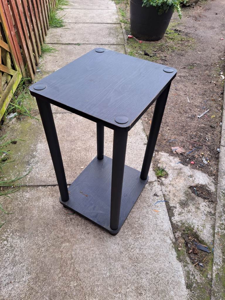 image for black wood side table