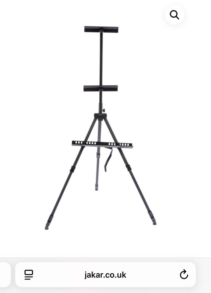 New unused JAKAR portable aluminium watercolour easel (6627)