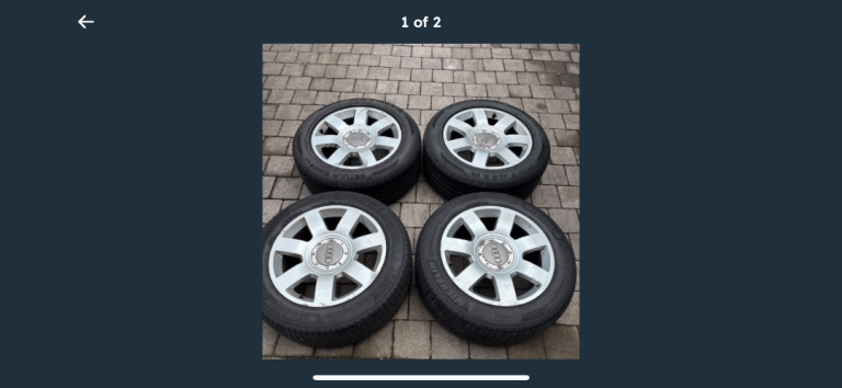 Audi / Vw 17” alloy wheels / 235/55/17 tyres.