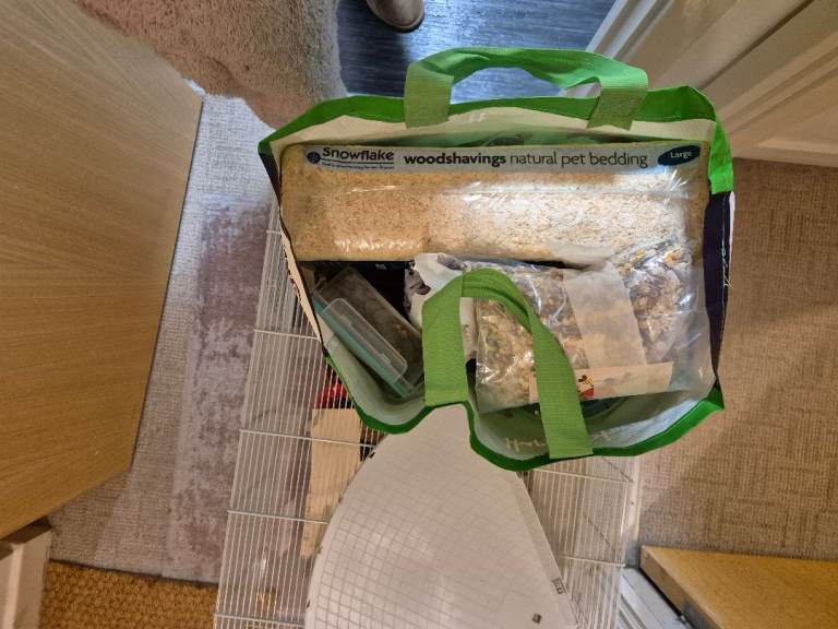 Large hamster cage and accessories