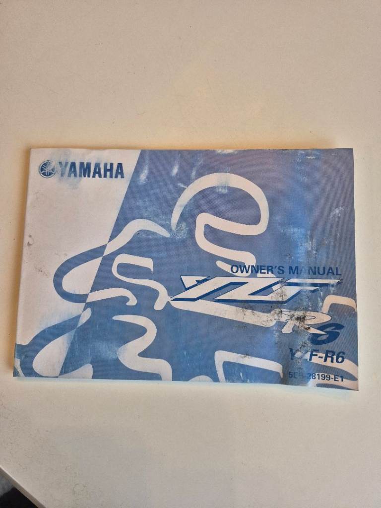 Yamaha owner's manual for the YZF-R6 motorcycle