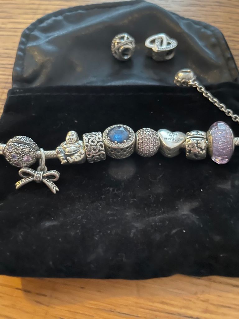Pandora bracelet and charms