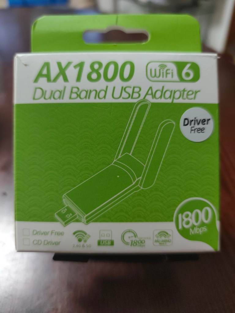New AX1800 WiFi 6 Dual Band USB Adapter - Driver Free