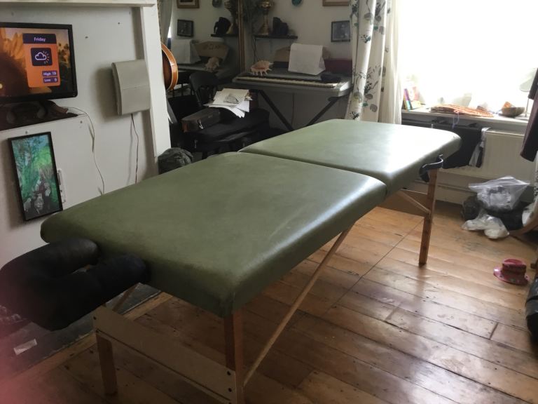 Portable Massage Table - Green, Good Condition