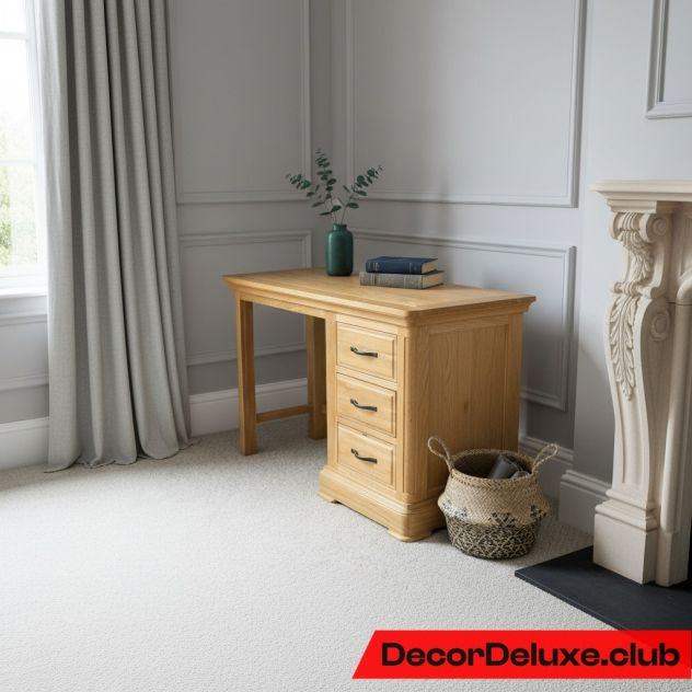 Oak Furniture Land Canterbury Dressing Table - Solid Oak - Can Deliver 022C