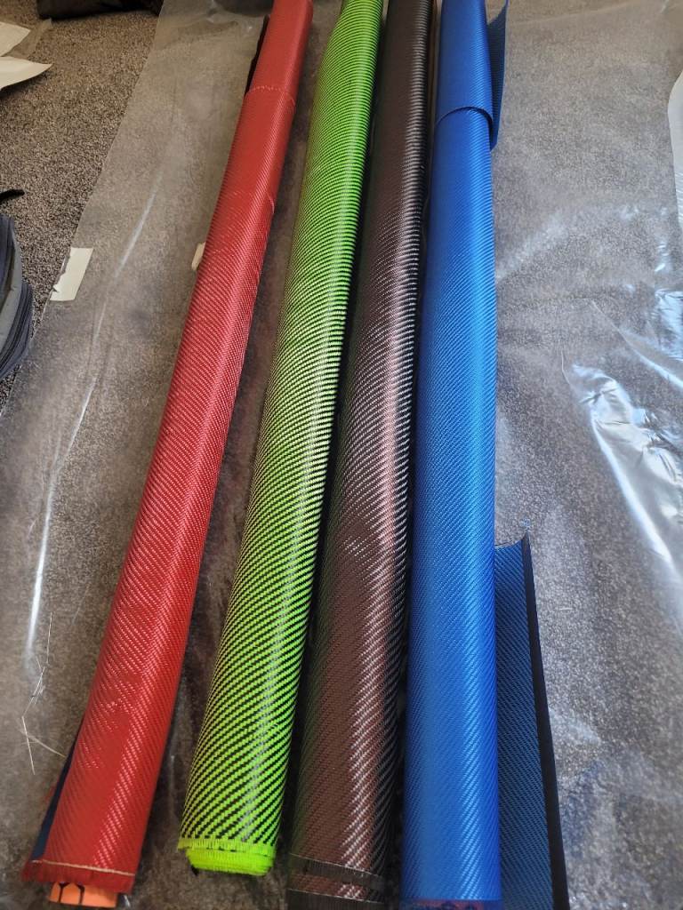 Carbon fibre fabric job lot 