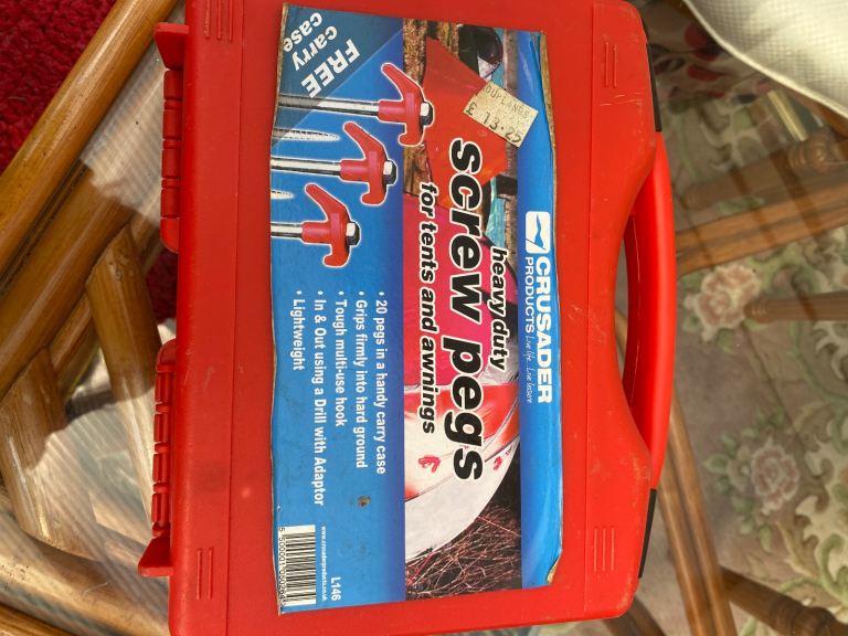 Screw pegs for Awning/tent 20 in case