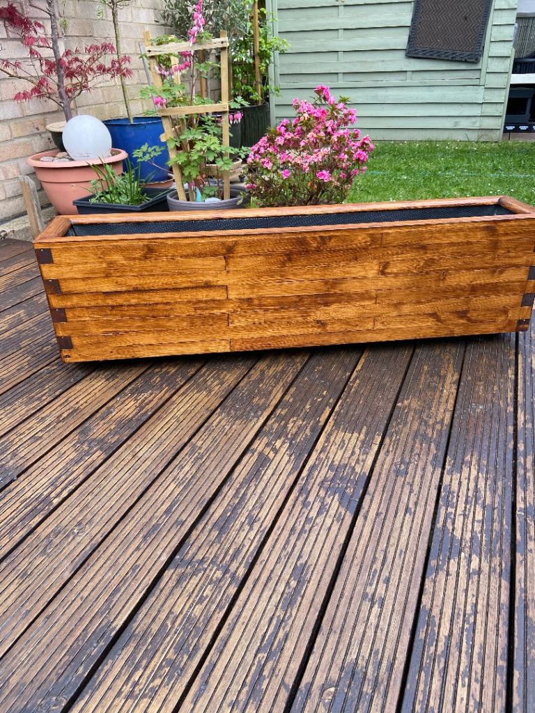 Wooden planter garden