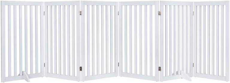 306 x 91 cm Pet Gate, Free Standing Dog Gate, Foldable Safety Gate & Room Divider (Extra Wide)