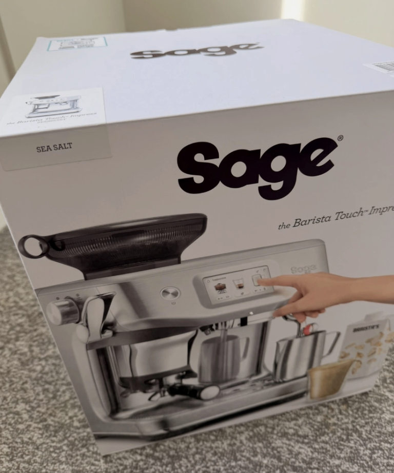 Sage Barista Touch Impress Coffee Machine - Sea Salt, NEW