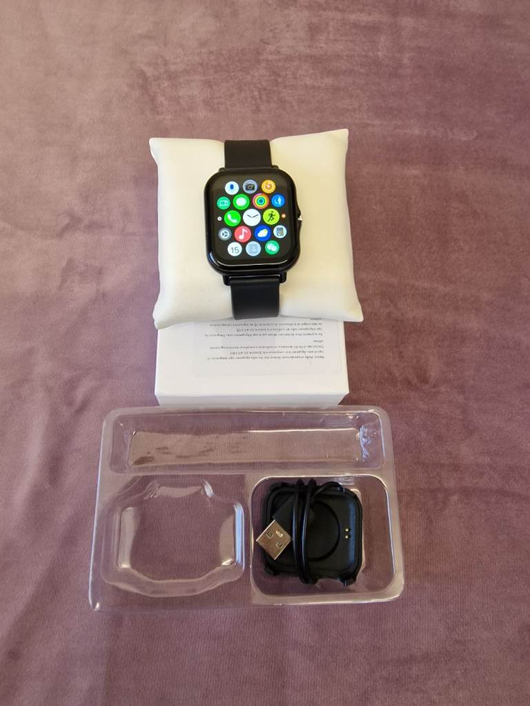 New Smartwatch – Bluetooth Calling, Custom Dial, Silicone Strap – Unisex