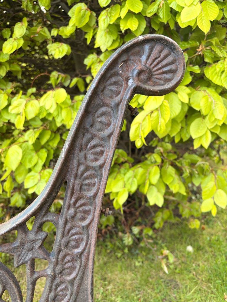 Cast Iron Garden Bench Ends - Two Pieces
