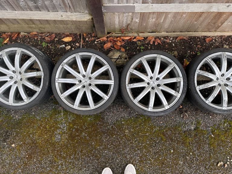 Khan RSV 19inch Set of 4 Silver Alloy Wheels – Fair Condition