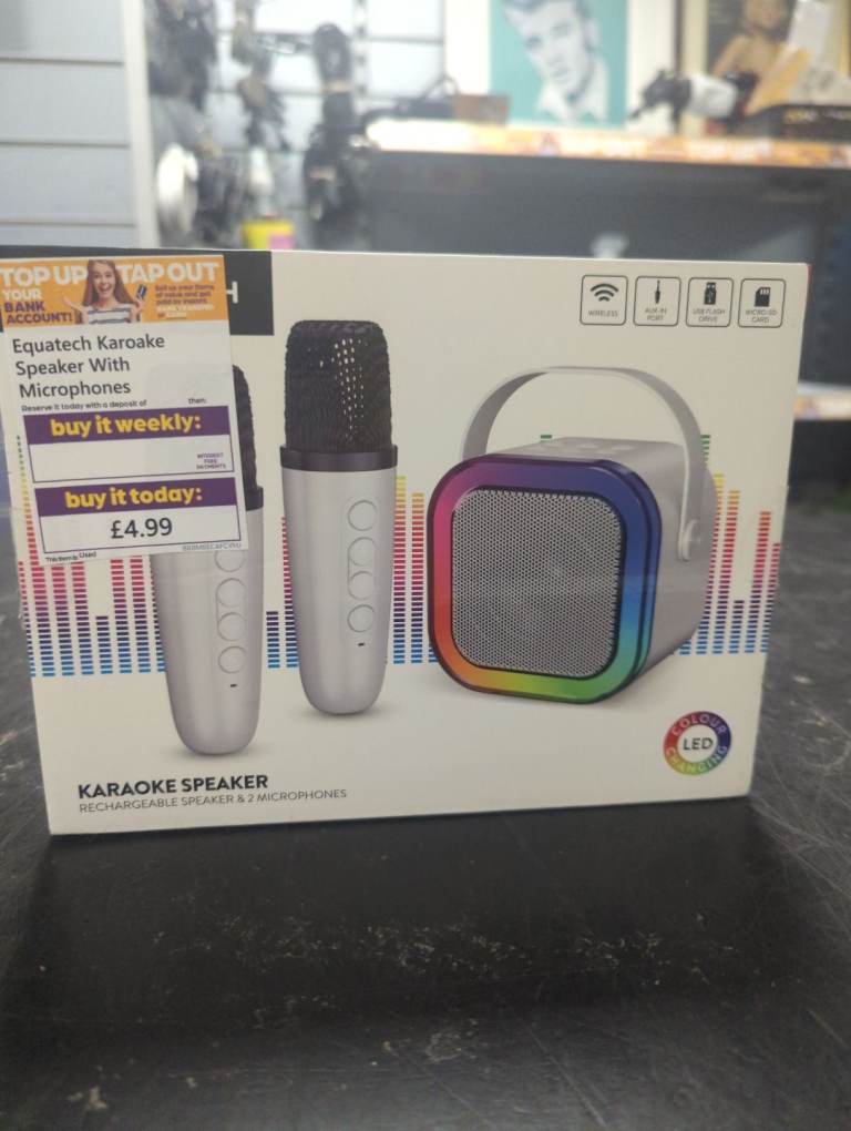 Equatech Karaoke Speaker With Microphones 