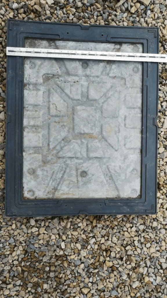 Rectangular galvanised Manhole Cover and Frame – Good Condition