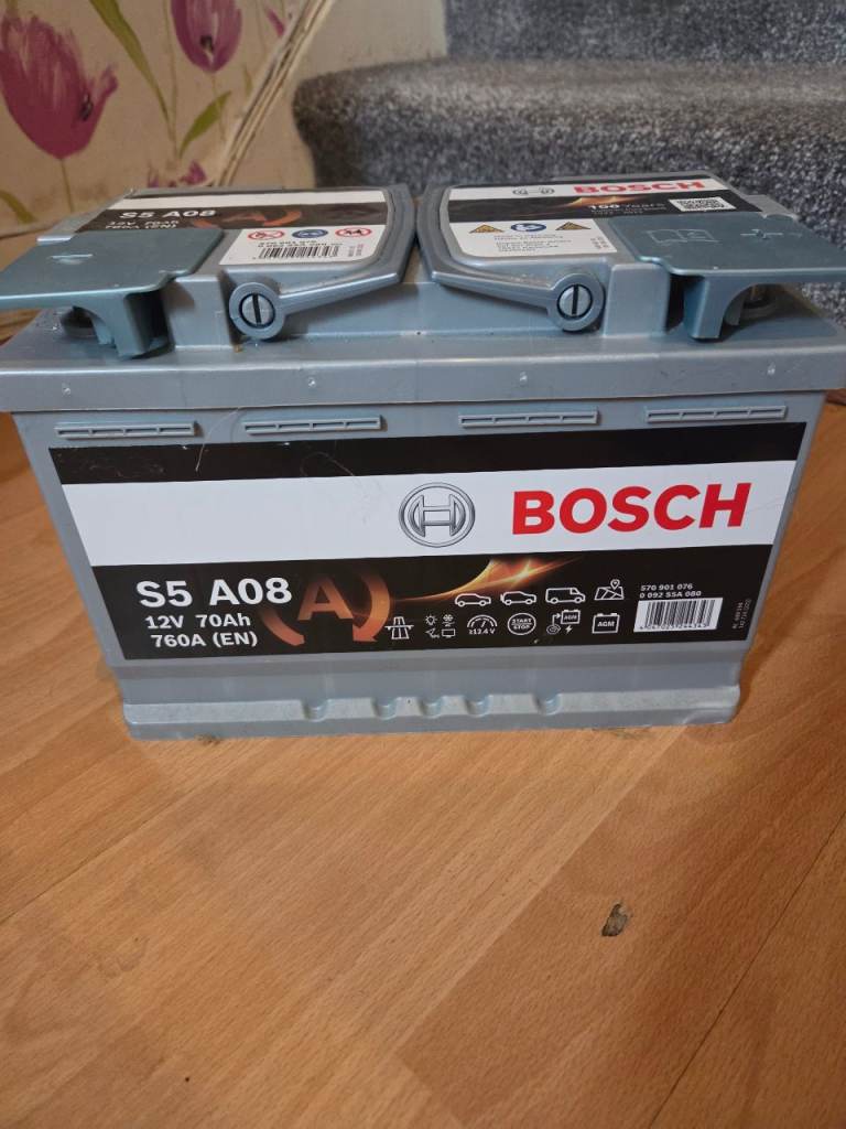 Bosch S5 A08 AGM Battery 12V 70Ah 760A Brand New Unused