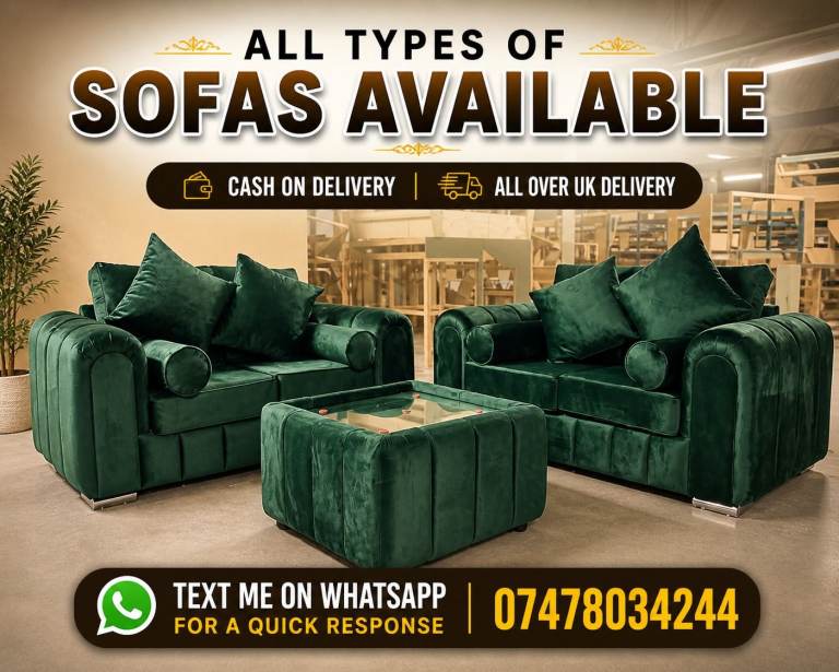 Lilly Corner or 3+2 Sofas — Big Sale, Bigger Comfort!