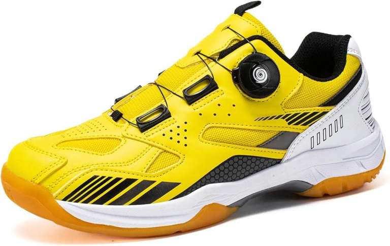 Yellow Indoor Court Shoes EU 41 (UK 7) – Badminton / Squash – Dial Closure