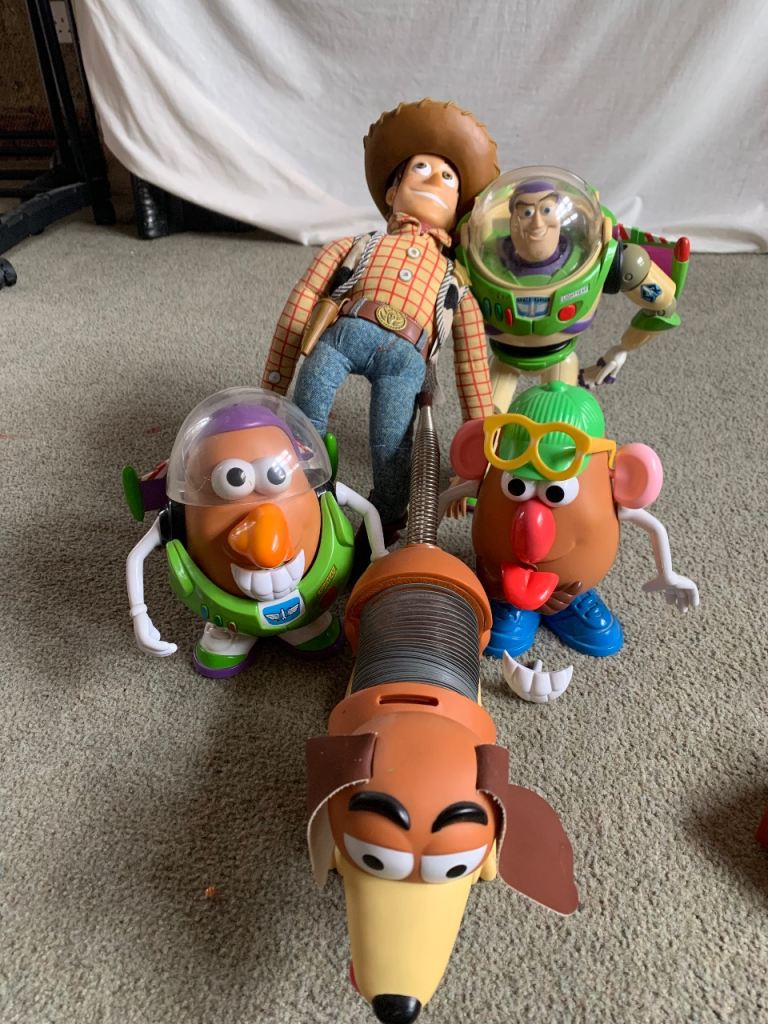 Toy Story Woody, Buzz, Mr. Potato Head x 2 & Slinky Dog Toys