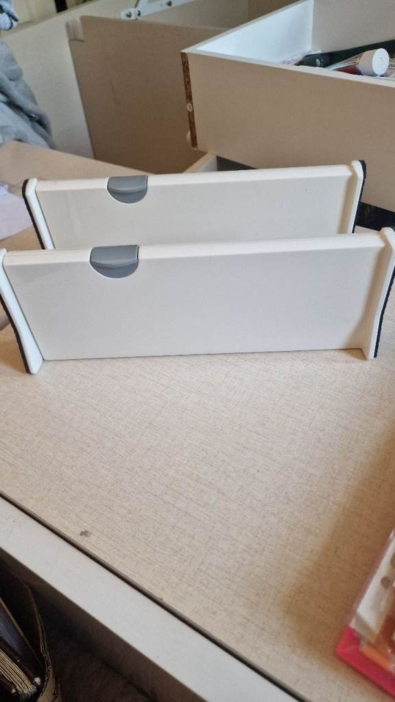 Pair of White Shelf Dividers - Good Condition
