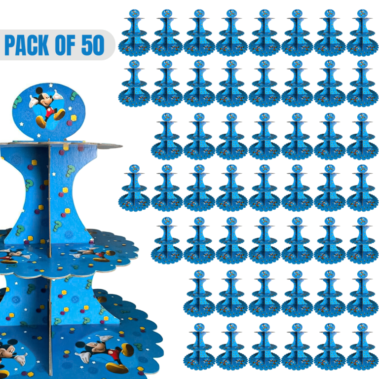 50 x Mickey Mouse Cake Stands Job Lot Cardboard Cupcake Stands Birthday Party Supplies