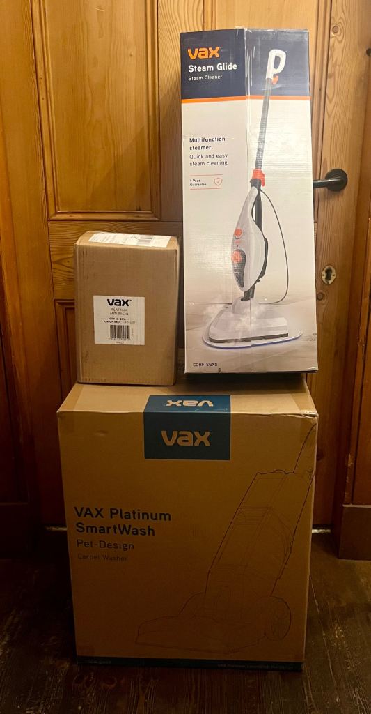 New VAX Platinum SmartWash Carpet Cleaner and Steam Glide