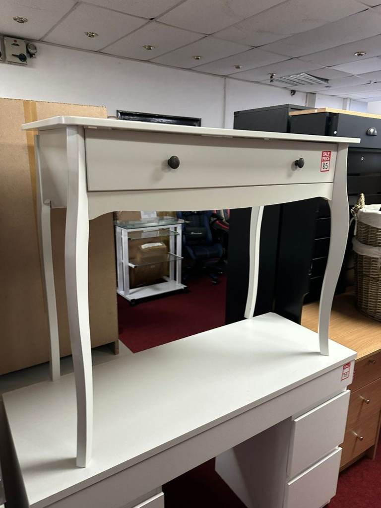 image for Amelie 1 Drawer Dressing Table - White