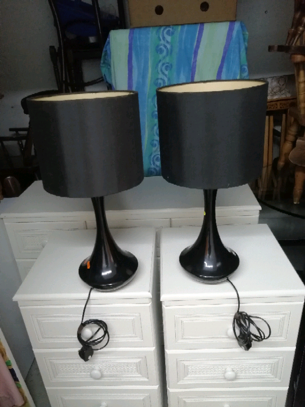 Designer Black lamps x2 