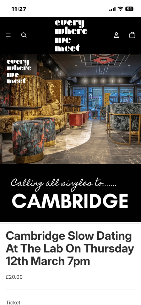 New Singles events in Cambridge 