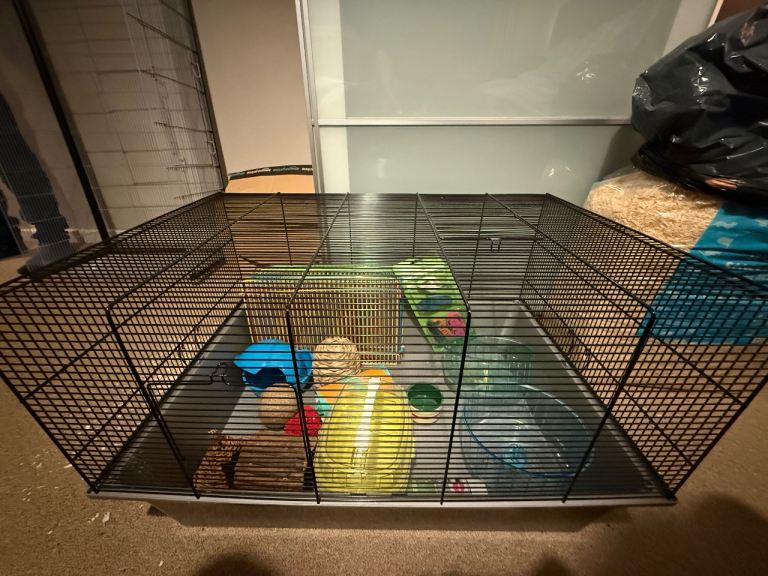 Hamster cage and accessories