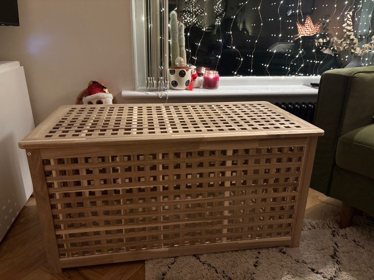 IKEA Hol Coffee Storage Table Acacia wood