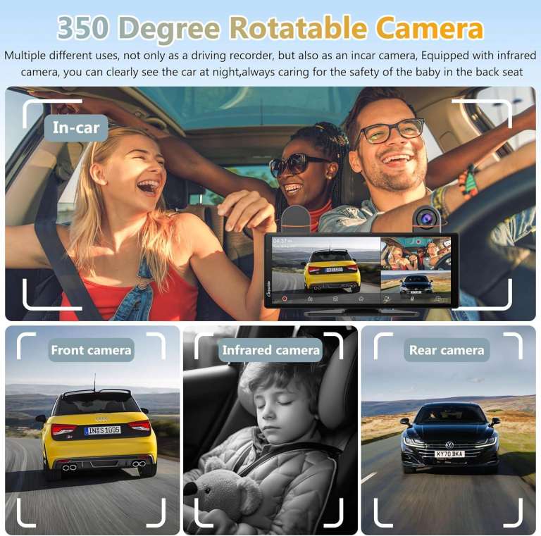 Carpuride W903S Portable Wireless Carplay / 4K Front Cam / 1080P Rear / BNIB