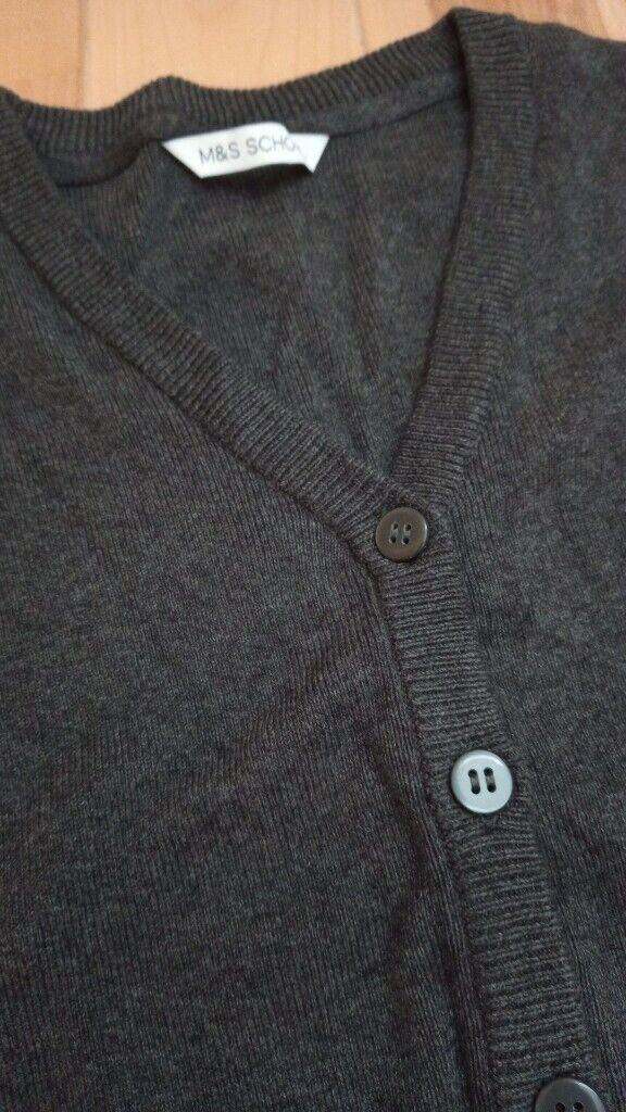 M&S / kids / grey cardigan size 7-8 years old) school/ uniform