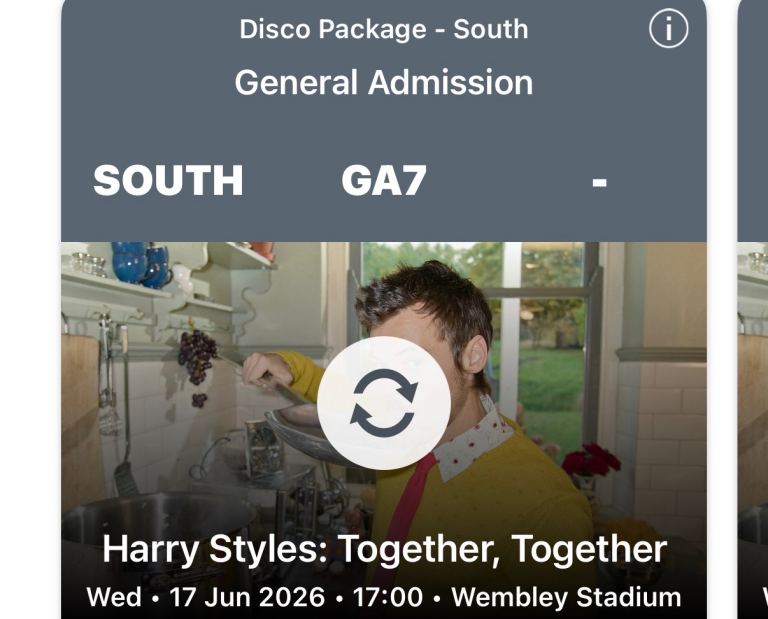 4x Harry Styles Wembley Stadium Ticket – Disco Package South GA7