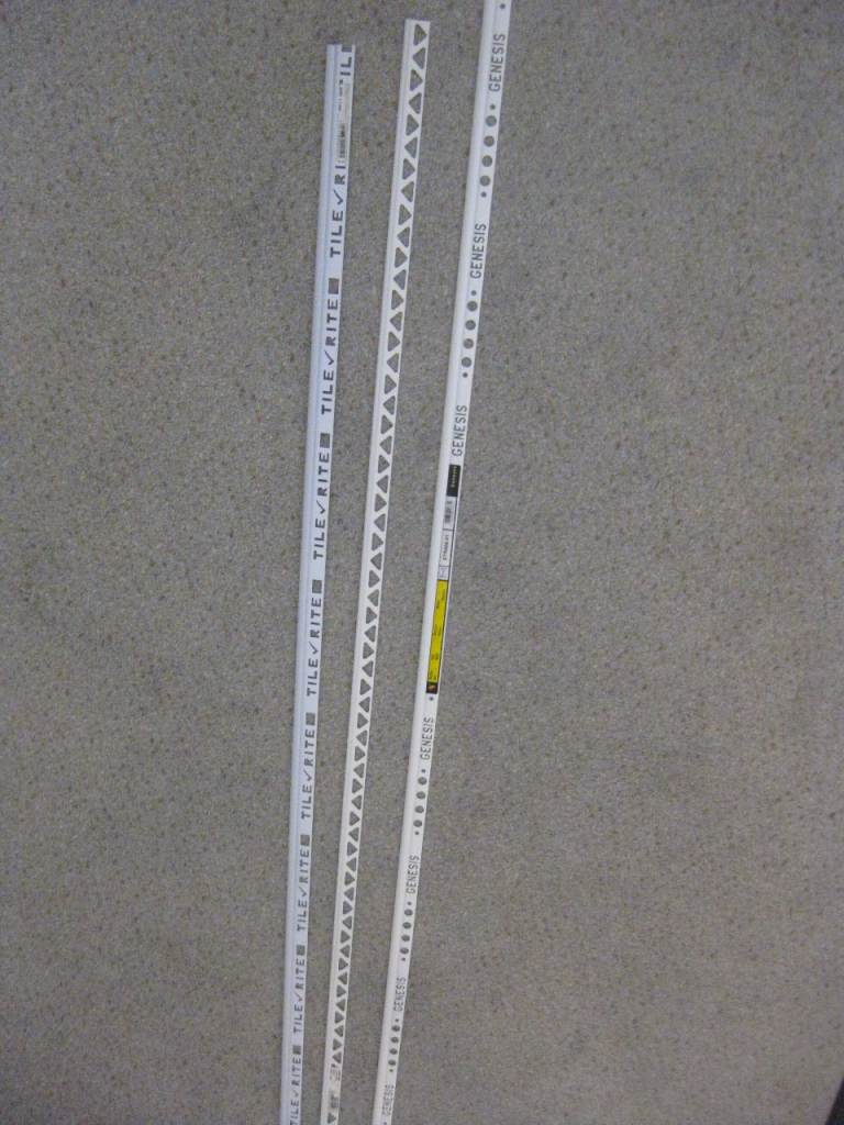 3 x PIECES WHITE TILE TRIM