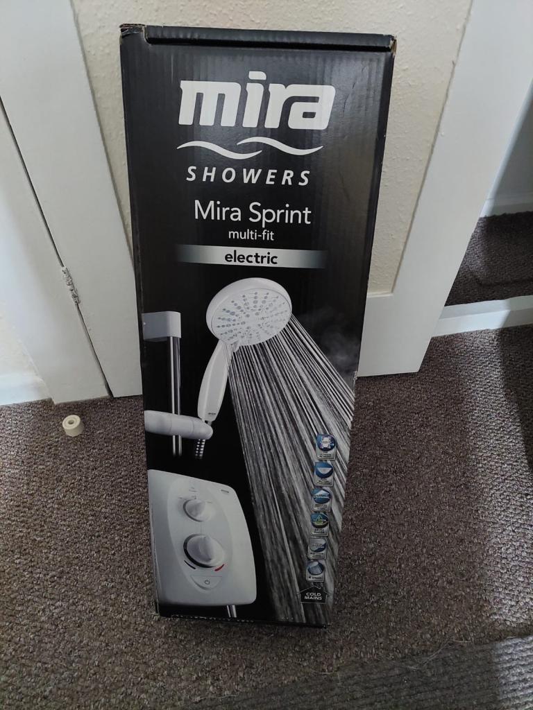 New Mira Sprint Multi-Fit Electric Shower 10.8kW – white/chrome bargain at £70!