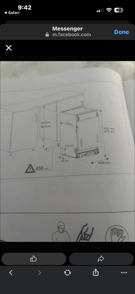 Integrated dishwasher 