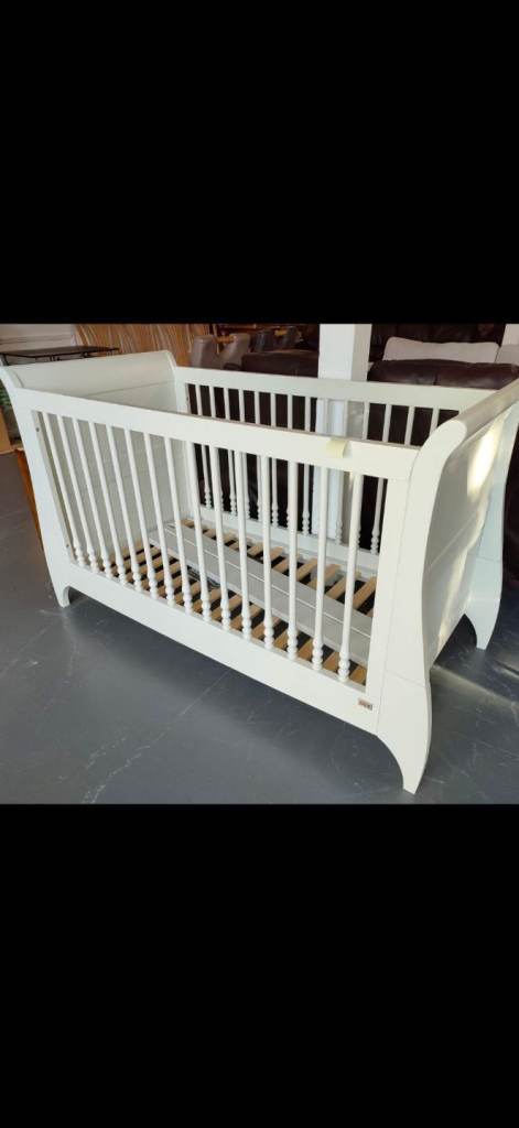 Mamas and Papas Orchard sleigh Cot bed  and mattress 